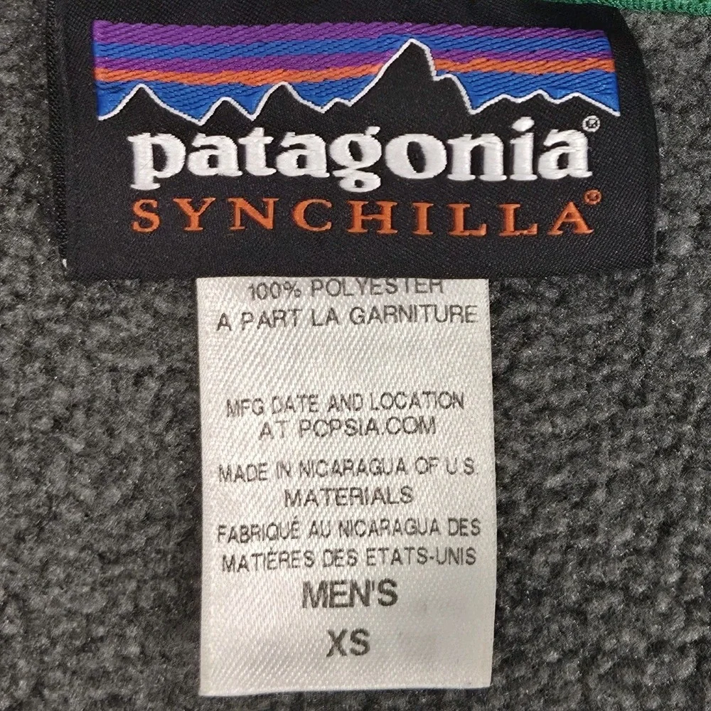Patagonia Synchilla Snap-T Fleece Pullover Men's XS Gray Blue Gorpcore Hiking